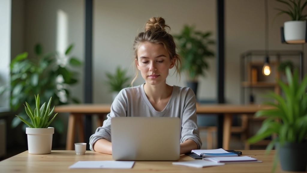Espace de travail réaménagé pour la concentration