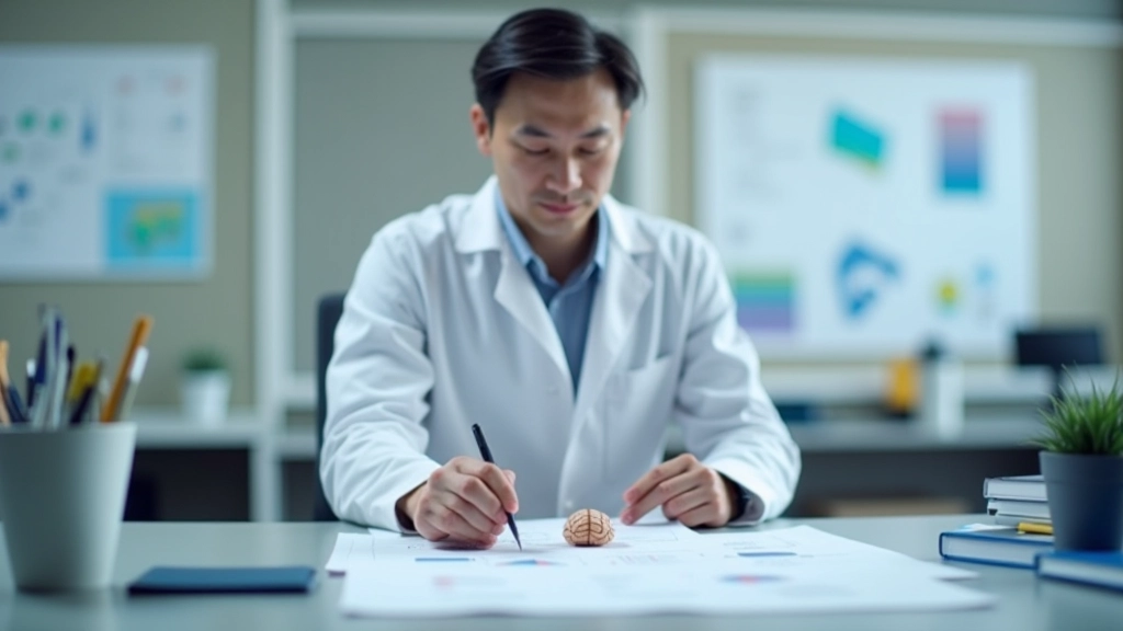 Neurosciences et concentration, graphiques de productivité sur écran moderne, laboratoire professionnel