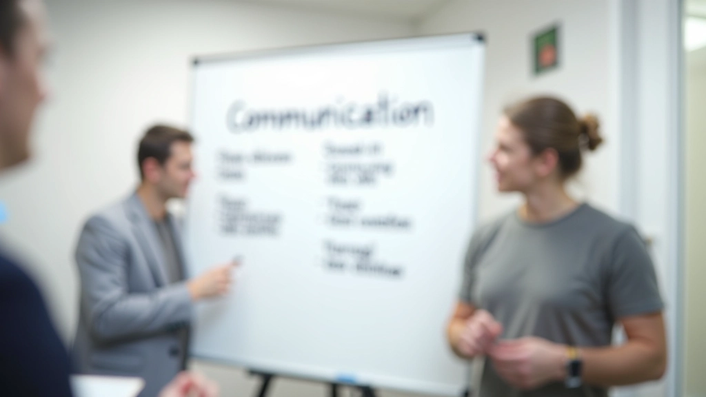 Tableau blanc avec protocoles de communication écrits et affichés visiblement dans un espace de travail d'équipe
